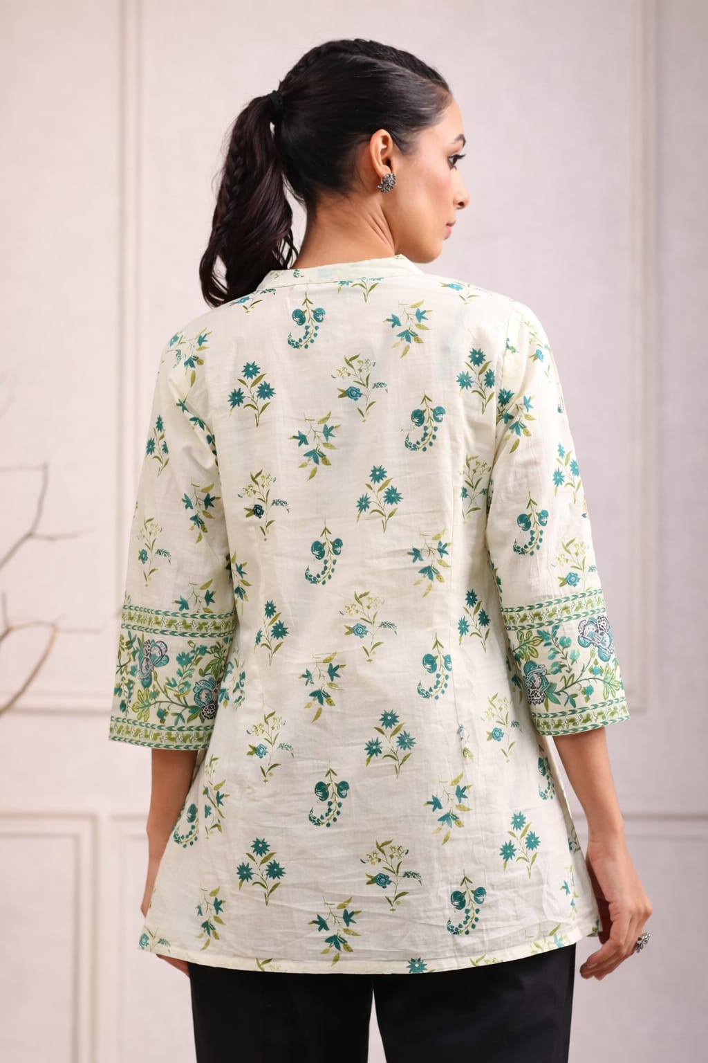 Floral Peplum Kurti – Elegant Everyday Wear
