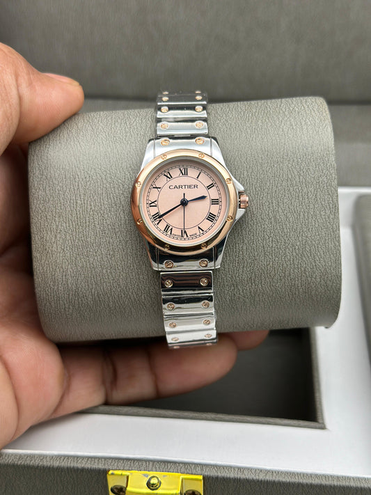 Cartier Santos Silver Ladies Watch