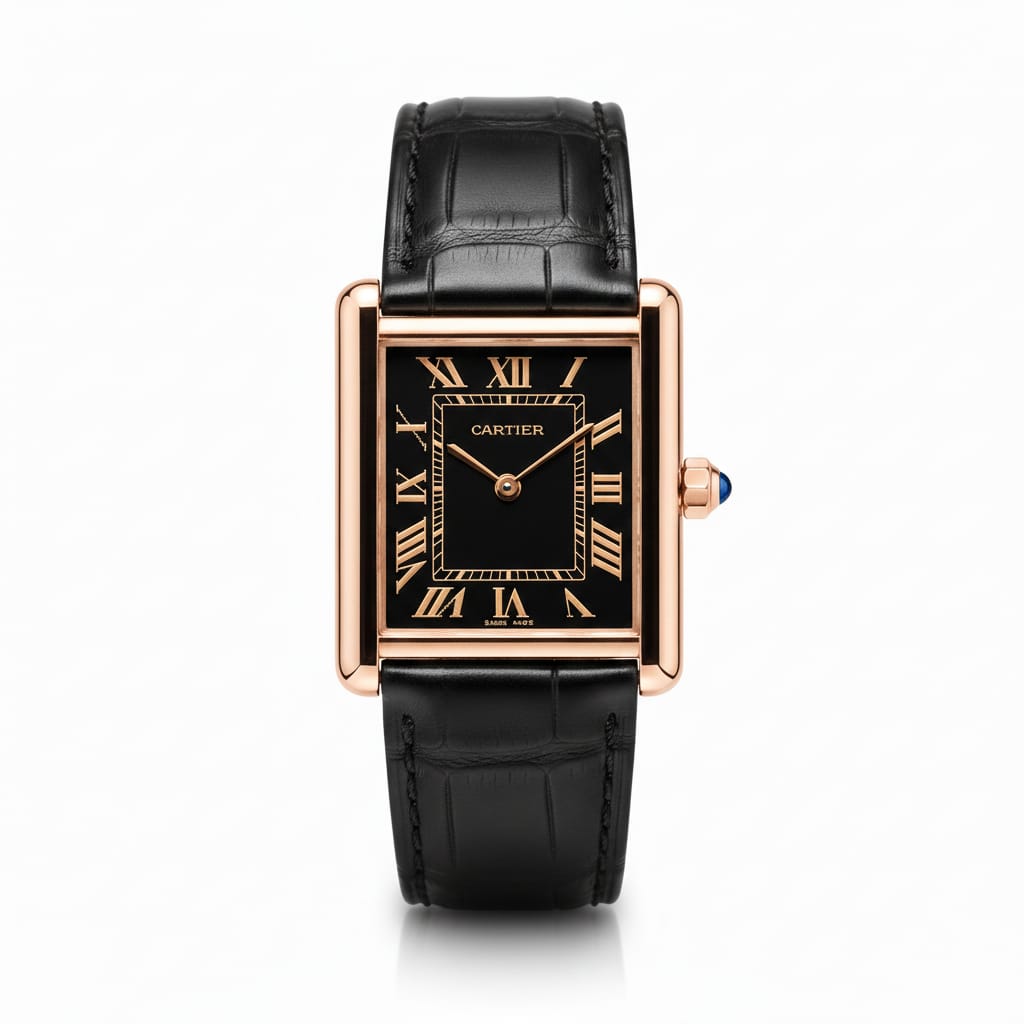 black dial | Cartier Tank Louis