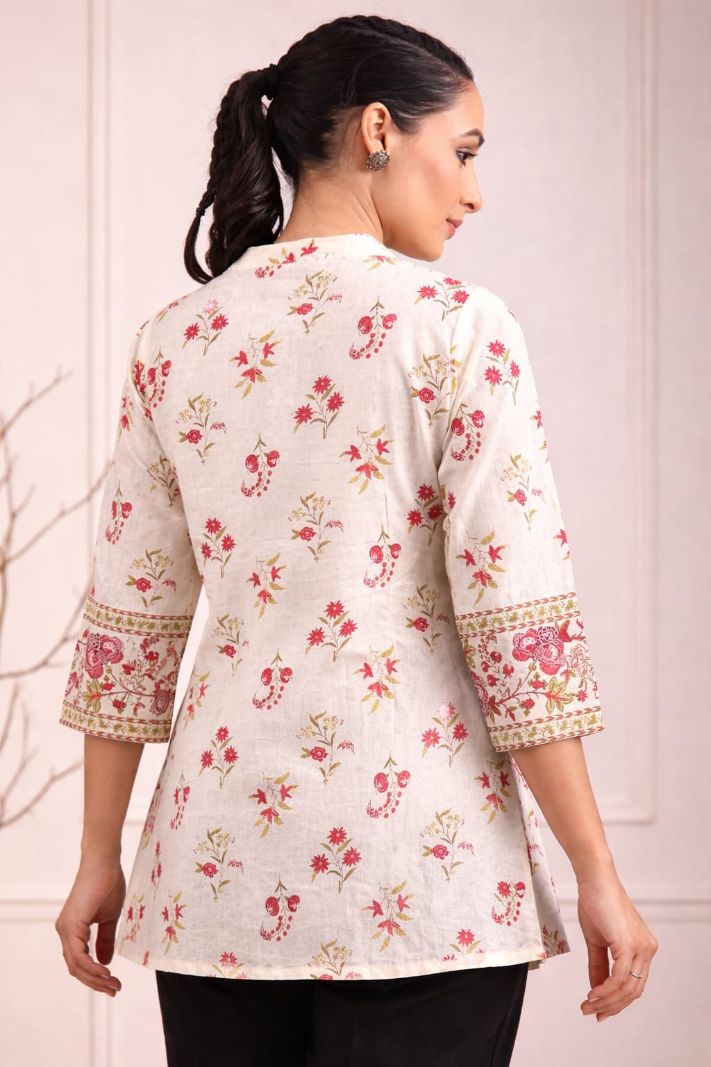 Floral Peplum Kurti – Elegant Everyday Wear
