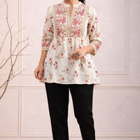 Floral Peplum Kurti – Elegant Everyday Wear