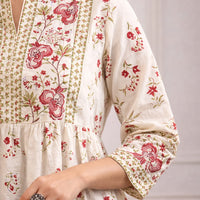 Floral Peplum Kurti – Elegant Everyday Wear