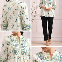 Floral Peplum Kurti – Elegant Everyday Wear