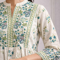 Floral Peplum Kurti – Elegant Everyday Wear