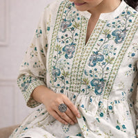 Floral Peplum Kurti – Elegant Everyday Wear