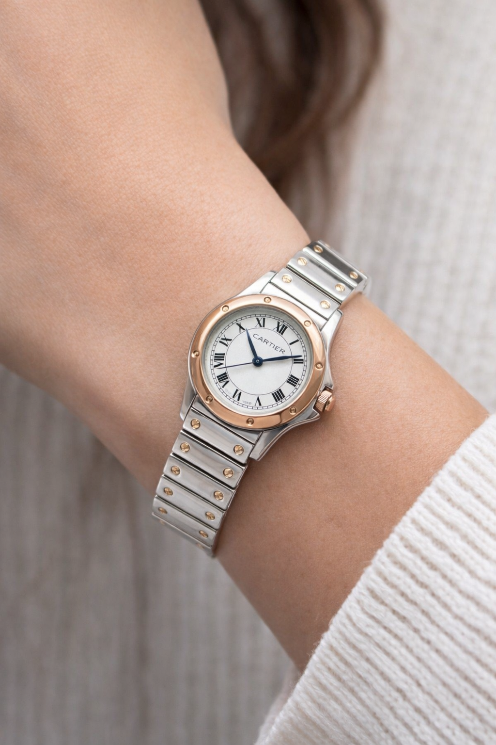 Cartier Santos Silver Ladies Watch