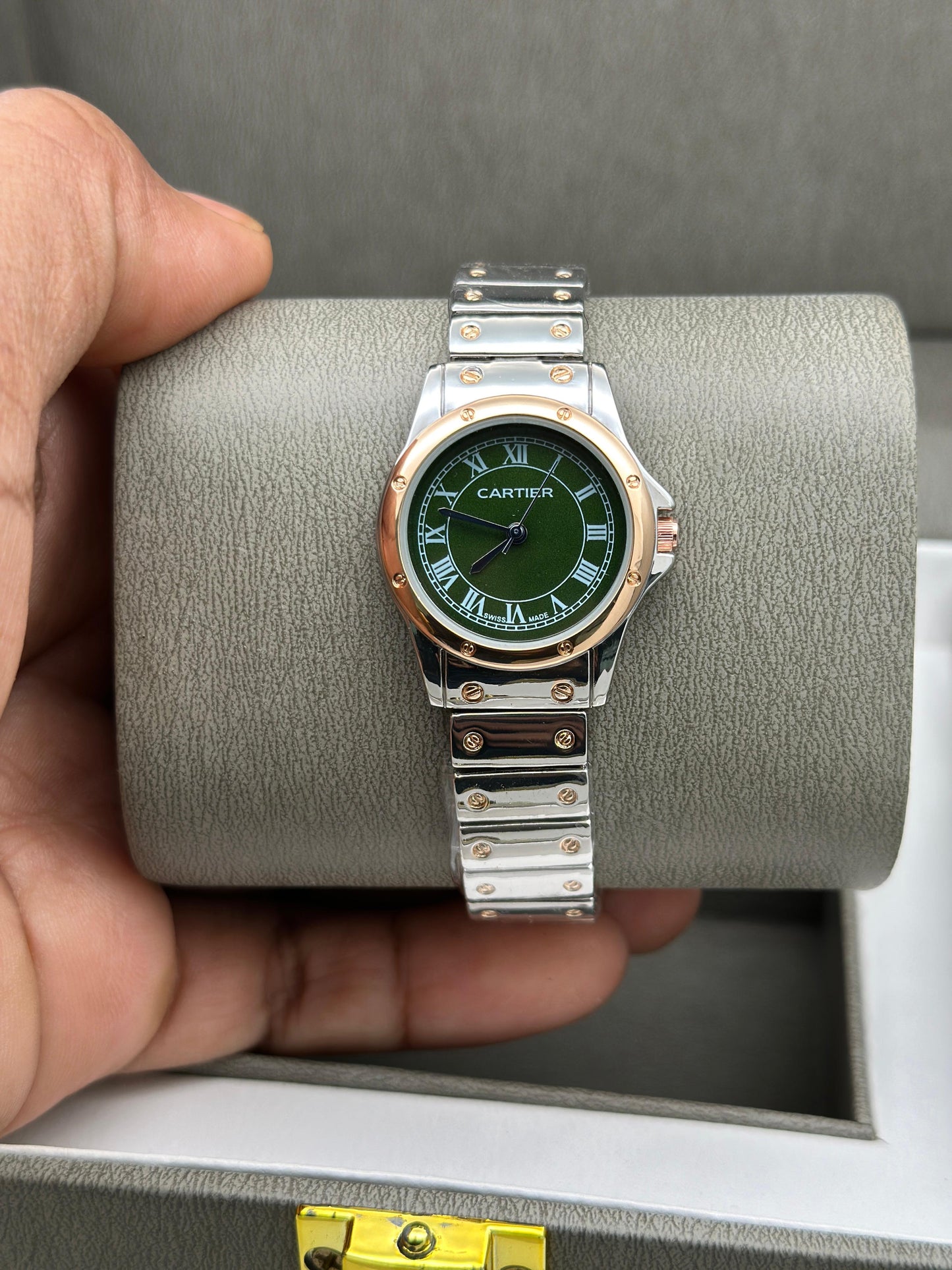 Cartier Santos Silver Ladies Watch