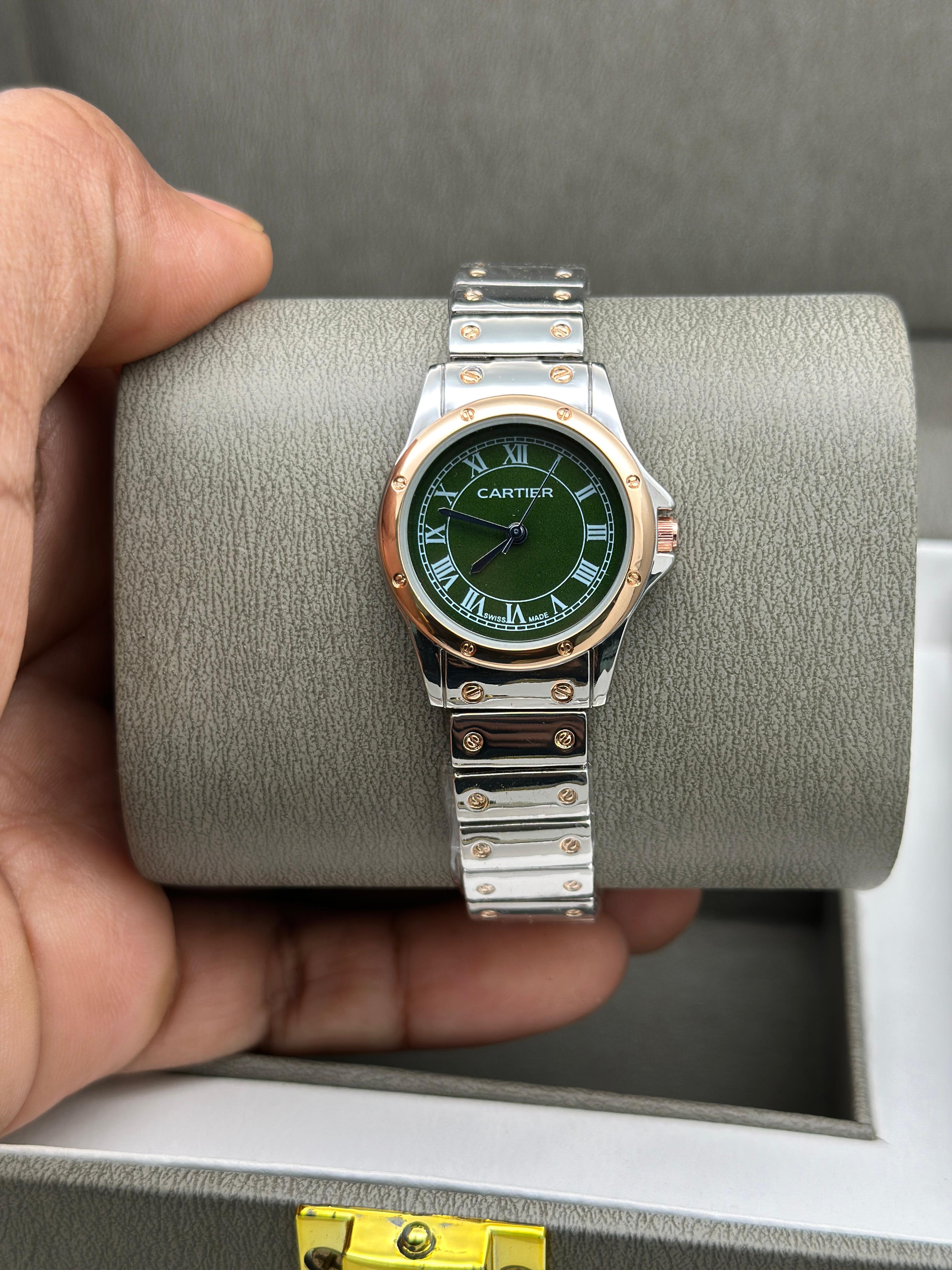 Cartier Santos Silver Ladies Watch