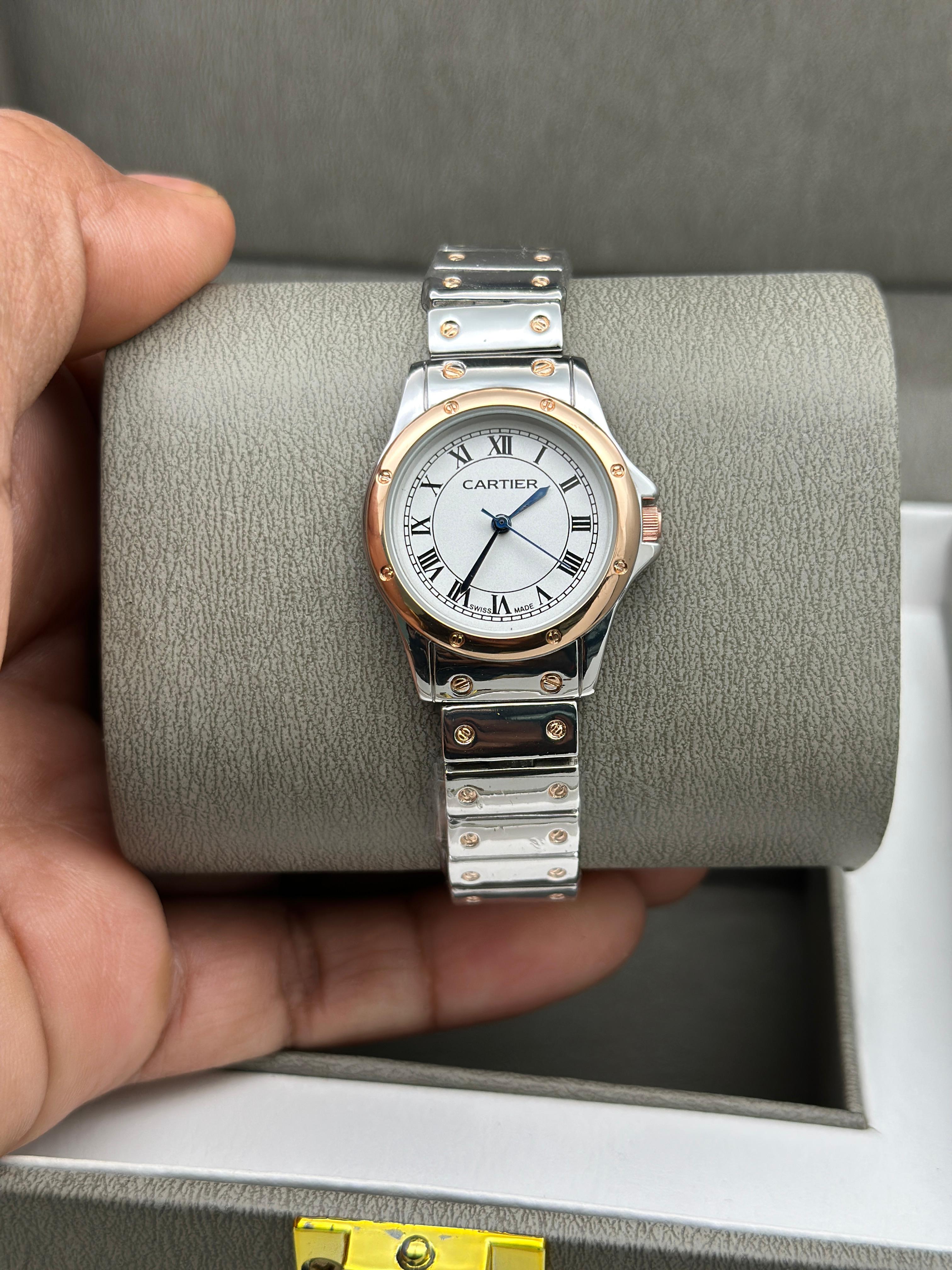 Cartier Santos Silver Ladies Watch