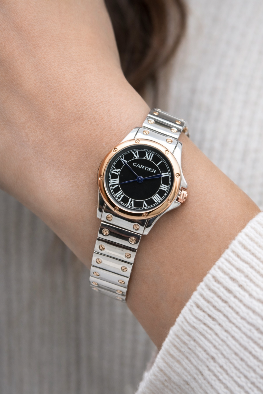 Cartier Santos Silver Ladies Watch