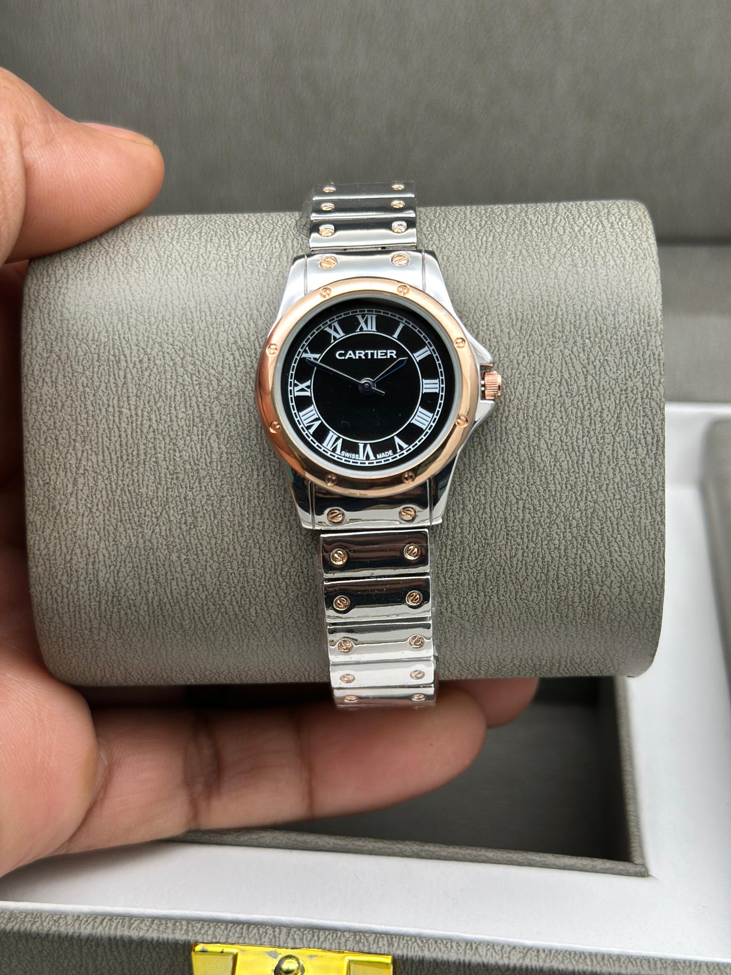 Cartier Santos Silver Ladies Watch