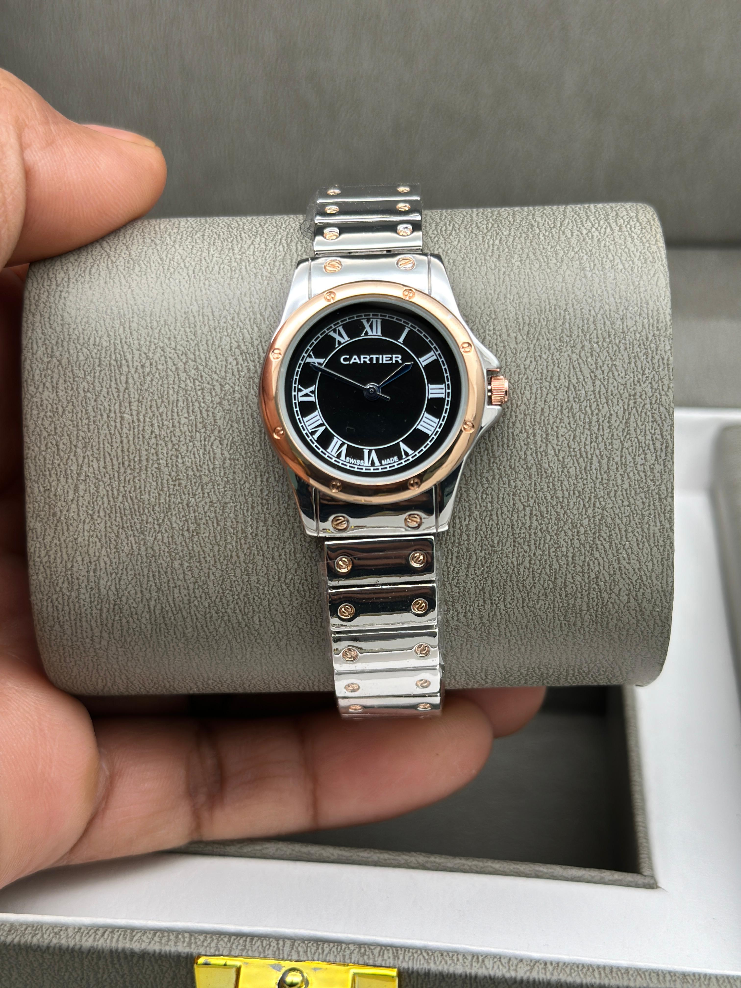 Cartier Santos Silver Ladies Watch