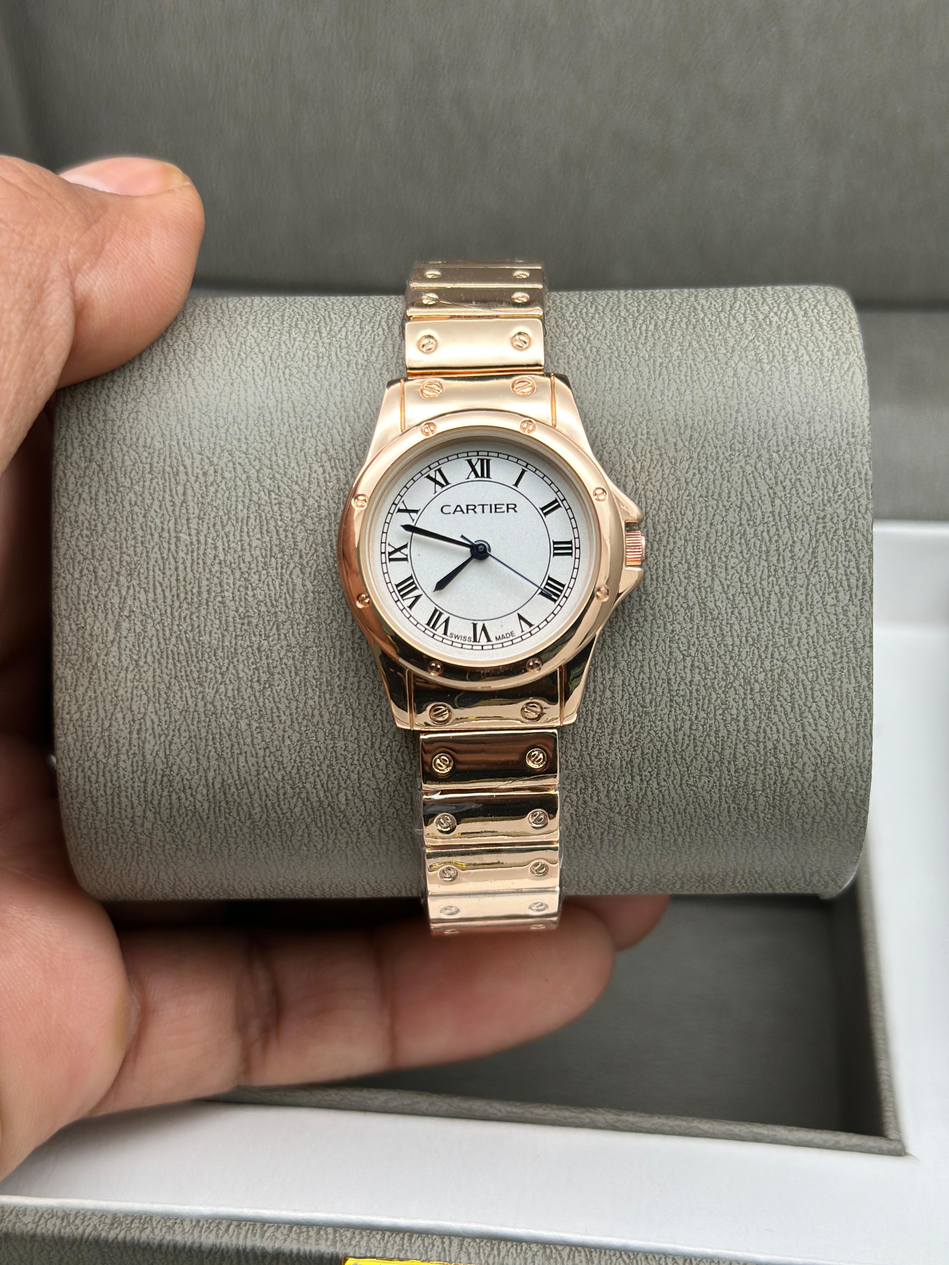 Cartier Santos Rose Gold Ladies Watches